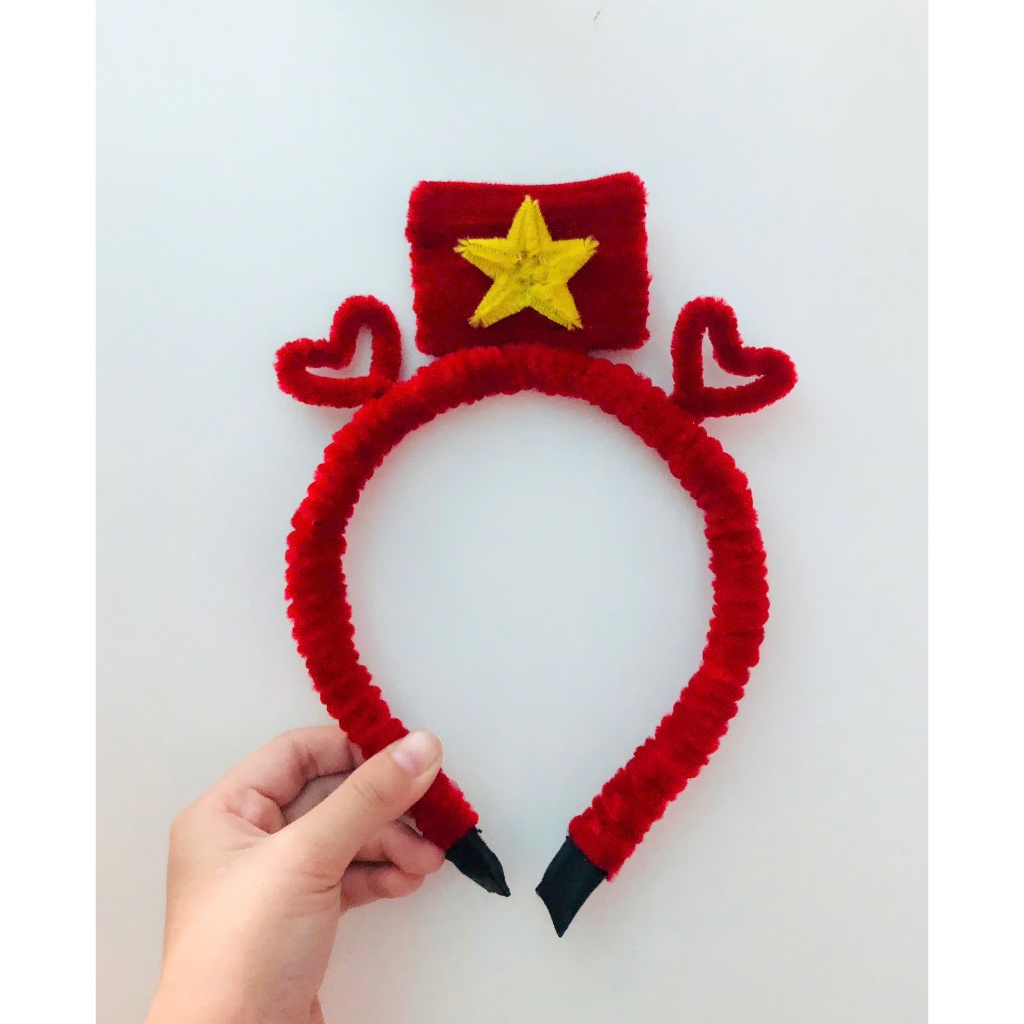 Băng đô bờm - Cài tóc lá cờ Việt Nam