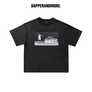  Áo Thun Wash DAPPERANDMORE Cheating Love Form Boxy Ngắn 100% Cotton 300GSM - Black 