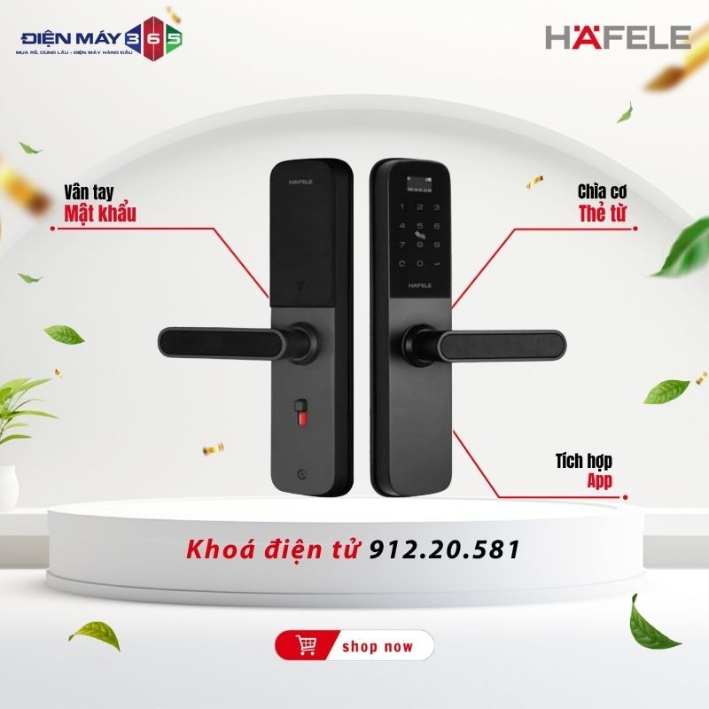 Khóa điện tử Hafele DL6000 912.20.581 - Thiết Kế Hiện Đại Chất Liệu Cao Cấp, Xác Thực Kép
