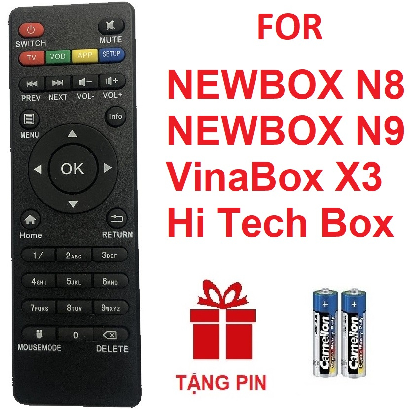 Remote điều khiển ANDROID TV BOX NEWBOX N8 N9 VINABOX X3 HI TECH HI-TECH NEW BOX TIVI BOX