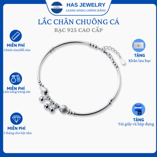 Lắc chân bạc H.A.S hình chuông cá - HLC7