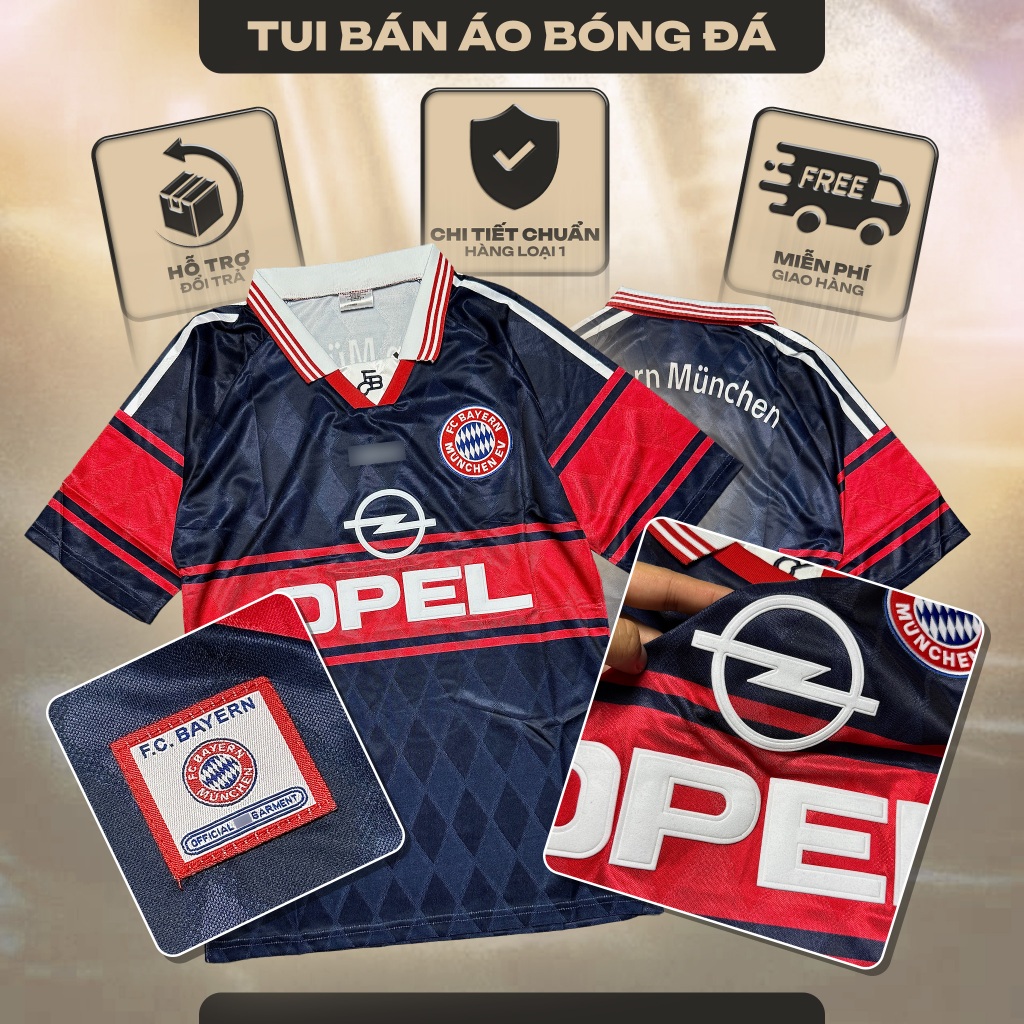 Áo Bayern Đen Retro 1997/99 | Áo Bóng Đá Retro Cao Cấp