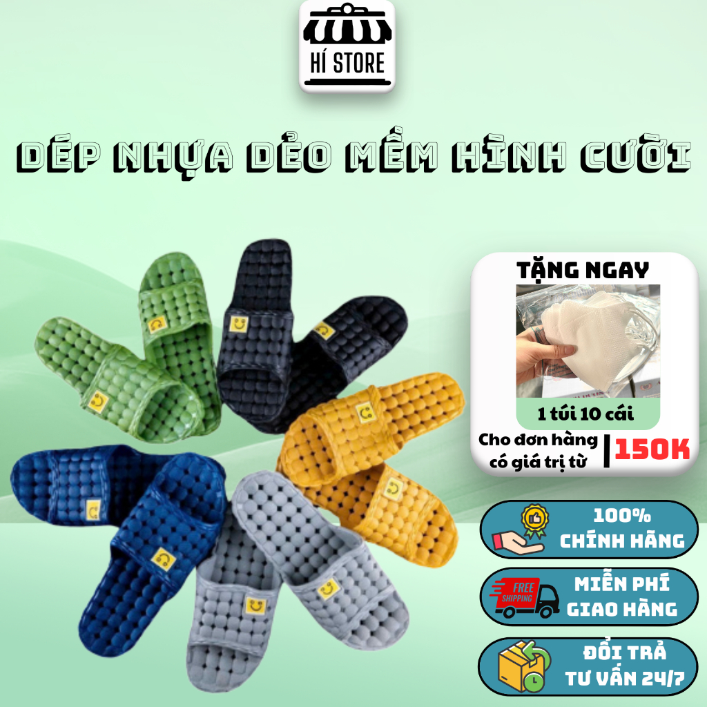 Dép đúc,dép trong nhà, dép sục, dép bít mũi gắn sticker MẶT CƯỜI nổi dễ thương, giá rẻ hssv SẴN HCM