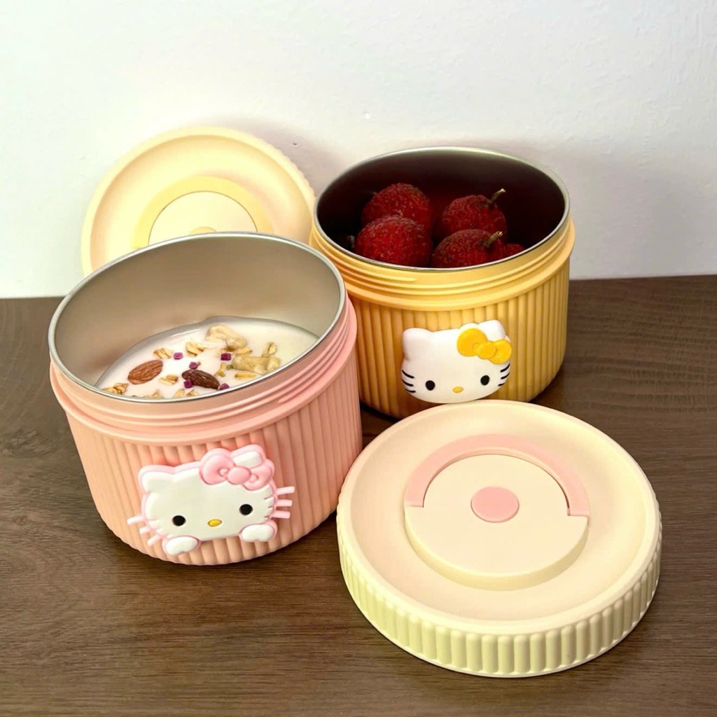 Hộp đựng cơm cháo cách nhiệt 316 Hộp Bento chống rò rỉ bằng inox không gỉ Hộp cơm trưa di động