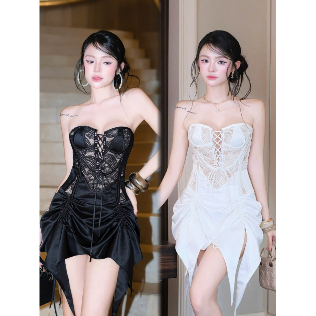 𝐍𝐄𝐖 𝐀𝐑𝐑𝐈𝐕𝐀𝐋 ✨ CAM KẾT CHUẨN HÌNH (𝐎𝐑𝐀𝐍𝐆𝐄 𝐒𝐓𝐔𝐃𝐈𝐎𝐒 ) - Ruby Dress V2 - Đầm Thiết Kế Cúp Ngực Đan Dây T