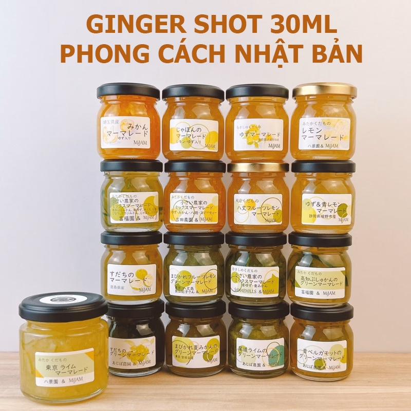 [MẪU MỚI NHẤT 2026] Combo 10 Chai thủy tinh Ginger Shot 30ml miệng rộng dễ vệ sinh Phong Cách Nhật B