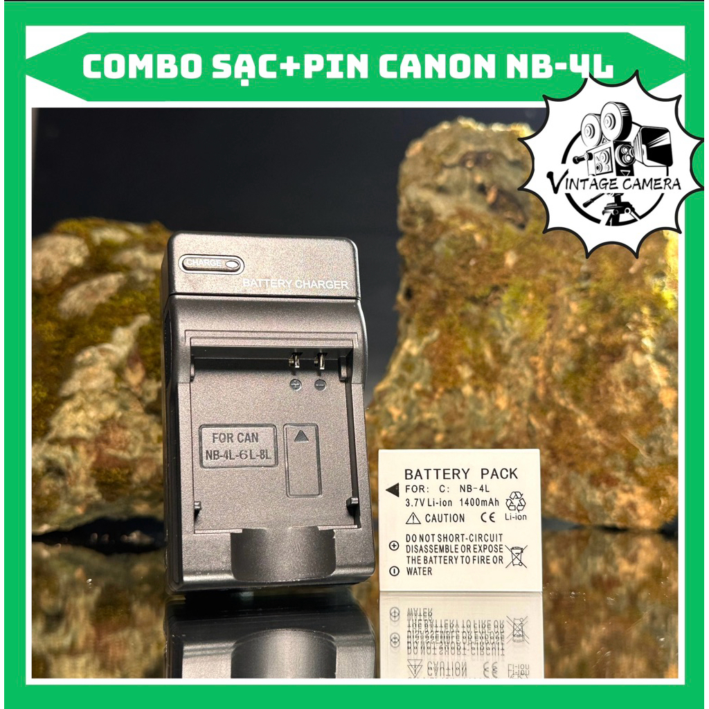 Bộ Sạc Pin Canon NB-4L ( Bộ Sạc Pin thay thế ) dùng cho IXUS : 30, 40, 50, 55, 60, 65, 70, 75 , 110 