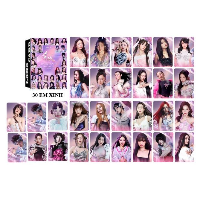 hộp 30 ảnh EM XINH@ LYHAN, PHƯƠNG MỸ CHI, ORANGE,... BO GÓC 2 MẶT