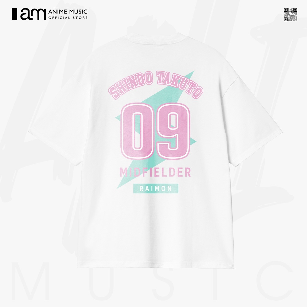 Áo thun Unisex Inazuma Eleven GO Shindou Oversized 100% Cotton ngắn tay