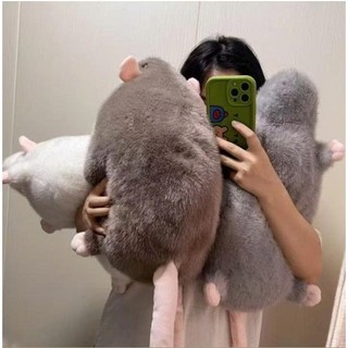  Gấu Bông Chuột Dễ Thương Thú Nhồi Bông Chuột Vải Lông Mềm Mại Xám Trắng quà tặng sinh nhật 