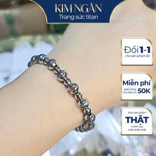  Vòng BI Tiatn chạm mắt mèo BỀN MÀU TRỌN ĐỜI  lắc tay Titan không gỉ trang sức Kim Ngân 