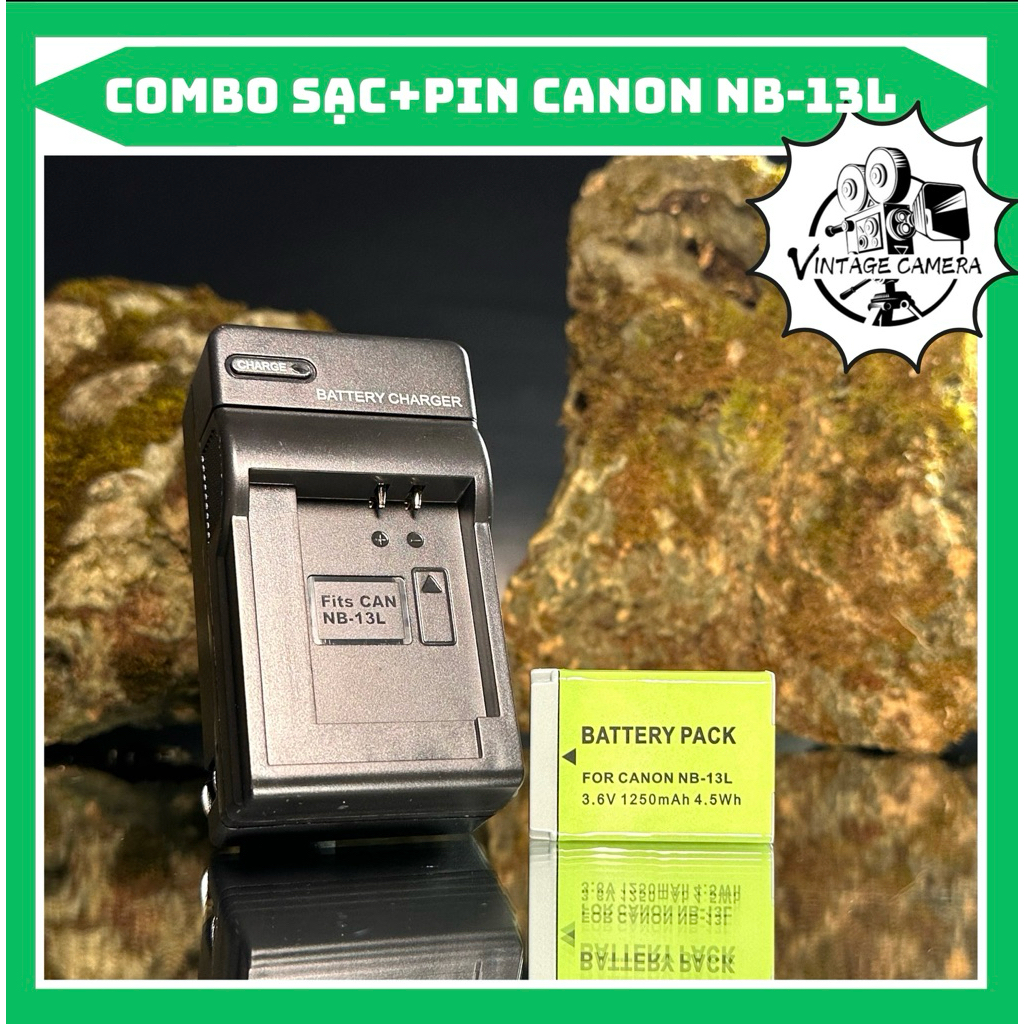 Bộ Sạc Pin Canon NB-13L ( Bộ Sạc Pin thay thế ) dùng cho PowerShot G5 X (và G5 X Mark II),PowerShot 