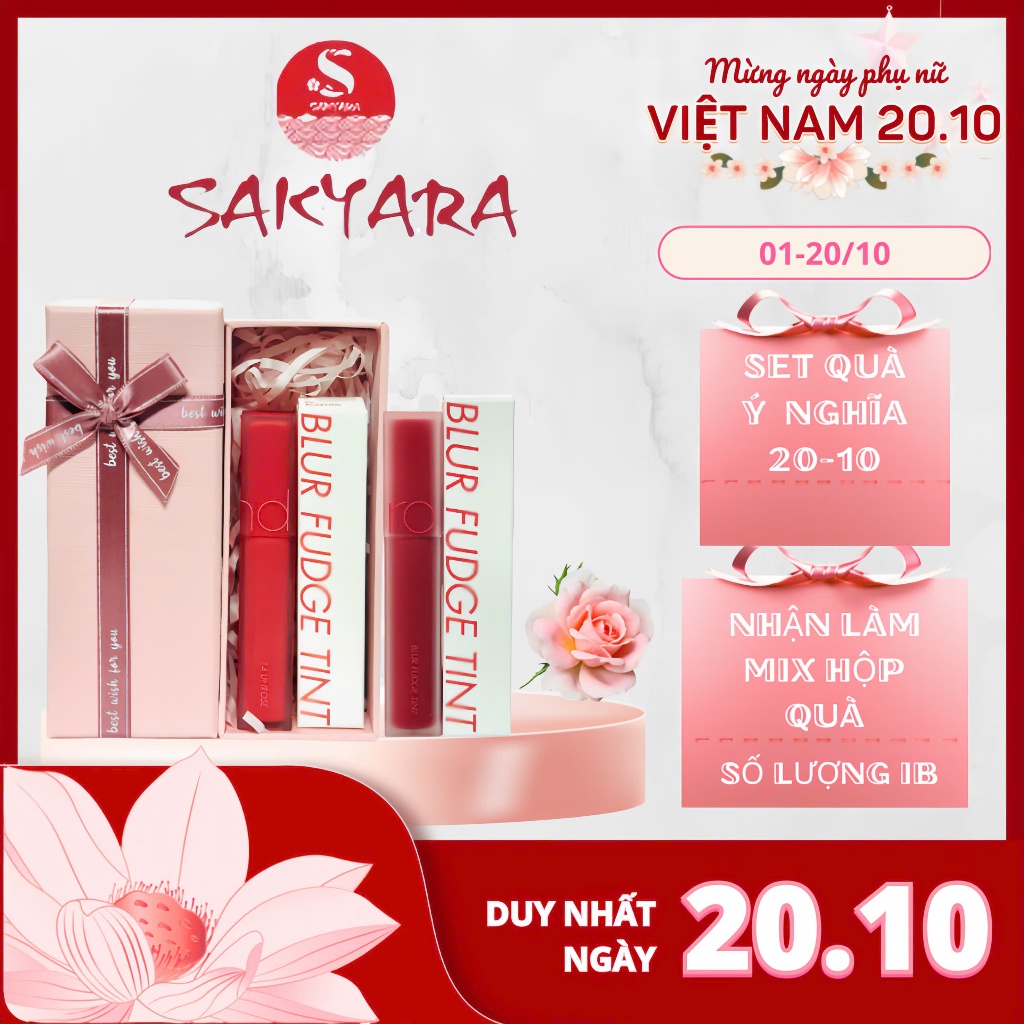 ( SÉT QUÀ 20/10 MIX SON ) Son Kem Romand Blur Fudge Tint 03-04 -08 5g cho đôi môi mịn mượt Hàn Quốc