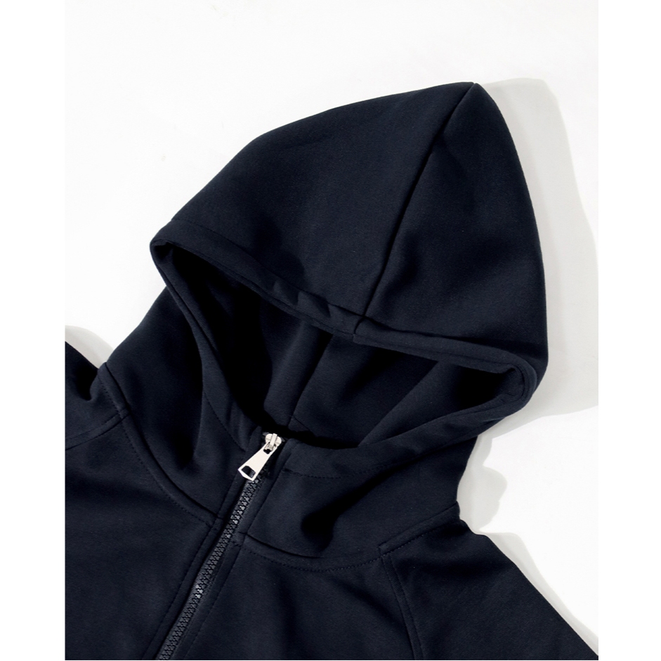 Áo Khoác Nữ Mỏng Vai Thẳng Màu Xanh Navy Áo Hoodie Cardigan Chất Vải Nỉ Mềm Mịn Thoải Mái Form Basic Vừa Vặn | BigBuy360 - bigbuy360.vn