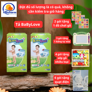 Tã Quần Baby Love Siêu Thấm Khô Thoáng đầy đủ size, chính hãng Unicharm