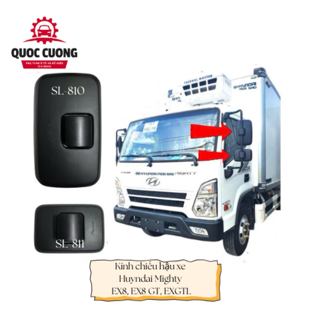 KÍNH CHIẾU HẬU XE HUYNDAI MIGHTY EX8, EX8 GT, EXGTL (GIÁ BÁN THEO CÁI)