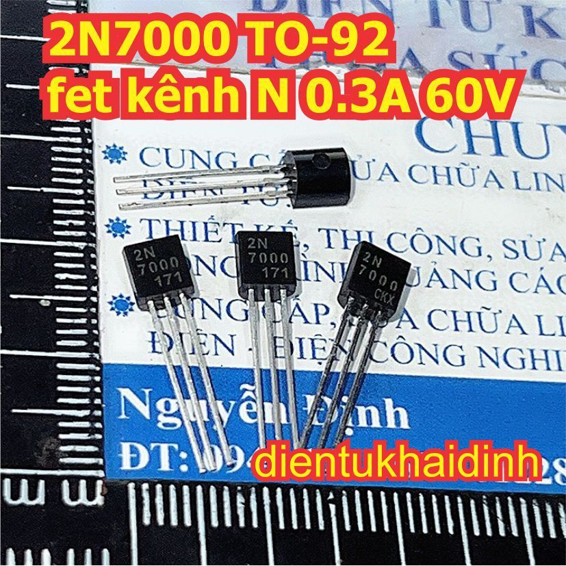 20 con 2N7000 N7000 7000 TO-92 mosfet kênh N 0.3A 60V kde0192