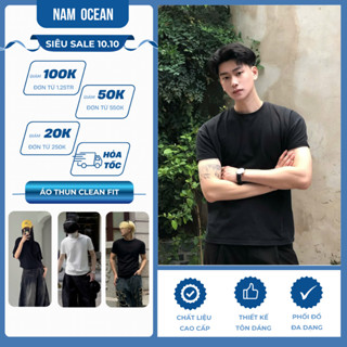 Áo phông unisex Nam Ocean nam nữ form Clean Fit & Baby Tee vải umi cao cấp basic S-2XL nhiều màu M02
