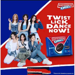   Tặng kèm 1 hình Babymonster ngẫu nhiên trong mỗi hộp bánh Oreo   - Bánh Oreo Pie Socola Kinh Đô phiên bản Babymonster 