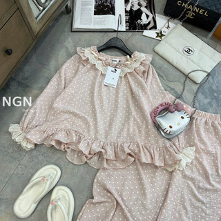 Set Bộ Ngủ Đũi Chấm Bi Hồng KAB [Sẵn Ship]