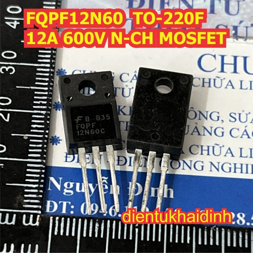 3 con FQPF12N60C 12N60C 12N60 TO-220F 12A 600V N-CH MOSFET kênh N kde1577