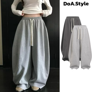   DEAL MỞ BÁN  Quần balloon chất nỉ 2 da cạp chun phối dây DoA Style quần nam nữ thu đông phong cách cá tính năng động 