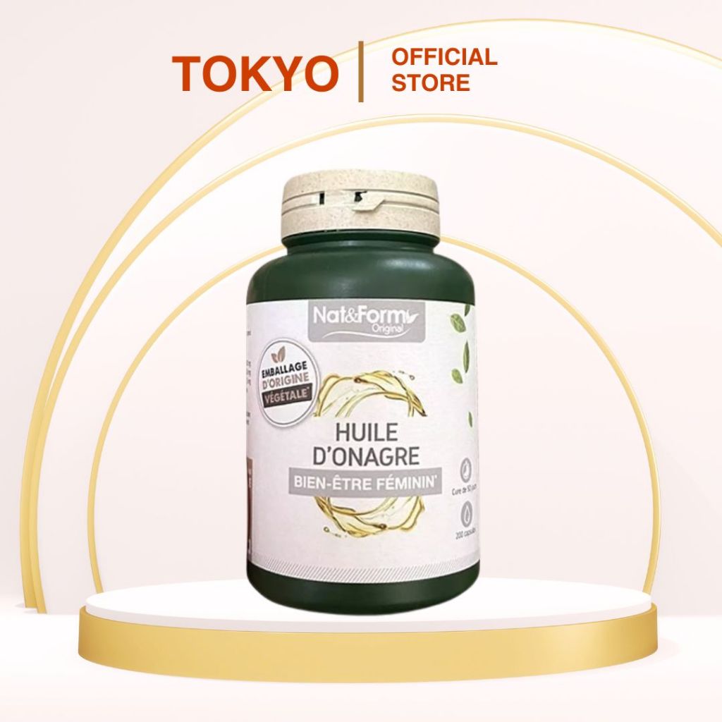 Hoa Anh Thảo Hữu Cơ Pháp Nat Form Huile Onagre 1500mg Lọ 200 Viên