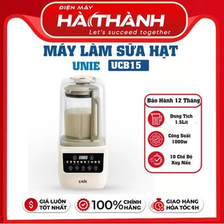 Máy Làm Sữa Hạt Unie UCB15, 1.5Lit - 10 Chế Độ Nấu, Có Nắp Chụp Chống Ồn, Hàng Chính Hãng