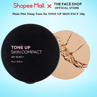  Phấn phủ che khuyết điểm nâng tông da The Face Shop Tone Up Skin Compact 10g chống nắng SPF30 PA++ 