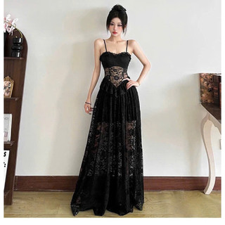 Đầm xoè đi biển TRIPBLE T DRESS maxi ren siêu tôn dáng - Free size