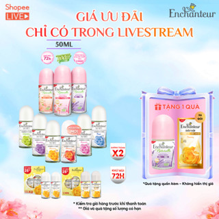 [Tặng Lăn 20ml / Dây dầu gội 6g/ gói] Lăn khử mùi Serum / Trắng da / Hương nước hoa Enchanteur 50ml - LIVE