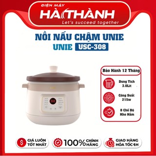  Nồi Nấu Chậm Unie USC308 Lòng Gốm Tử Sa 3.0Lit Cao Cấp Giữ Chọn Hương Vị Dinh Dưỡng Hàng Chính Hãng 