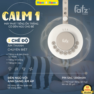 Máy Phát Tiếng Ồn Trắng Có Đèn Ngủ Cho Bé Calm 1 FATZ BABY Hẹn Giờ, Pin 26 Tiếng, Dây Treo Tiện Lợi