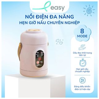 Nồi điện đa năng mini Easy, nấu cơm,cháo, hầm dung tích 0.8L màn hình cảm ứng led chức năng hẹn giờ