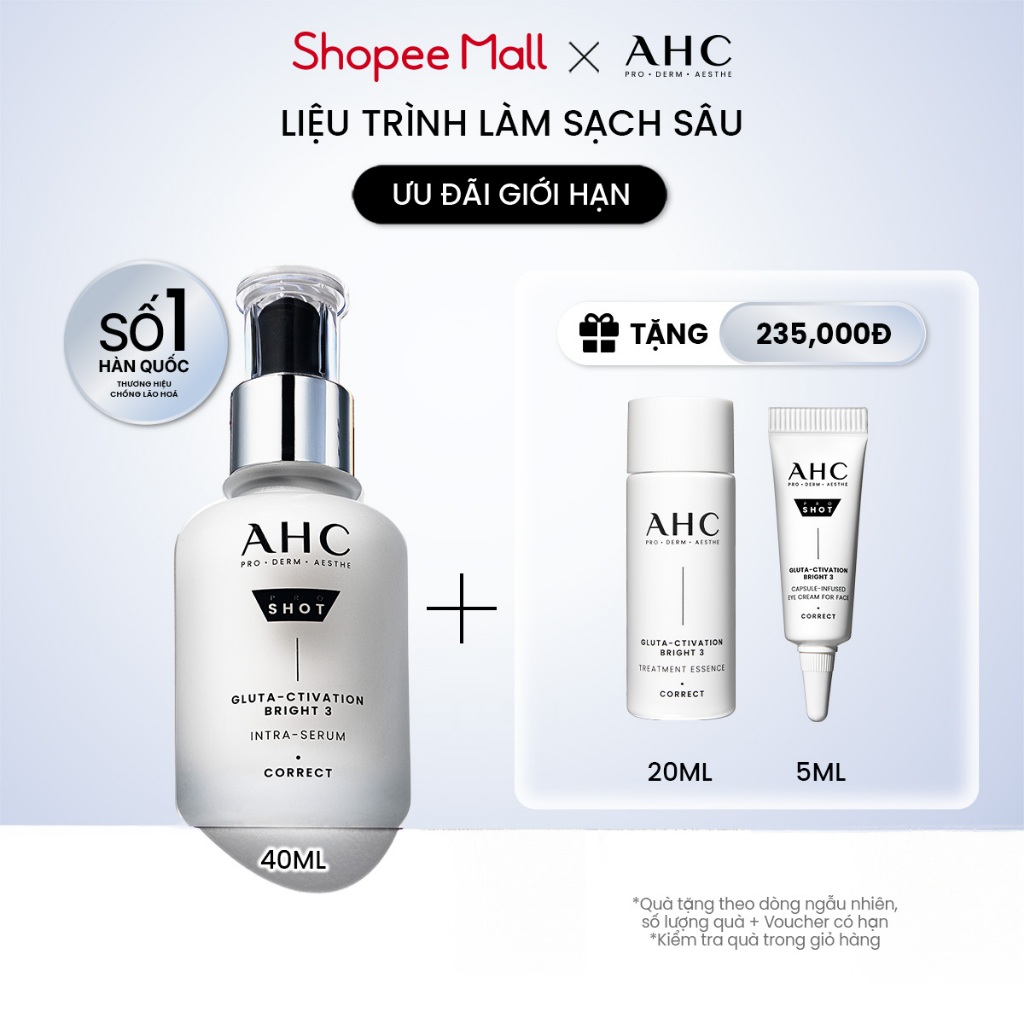 Tinh chất serum mờ nám sáng da PROSHOT GLUTA-CTIVATION BRIGHT 3 AHC 40ML