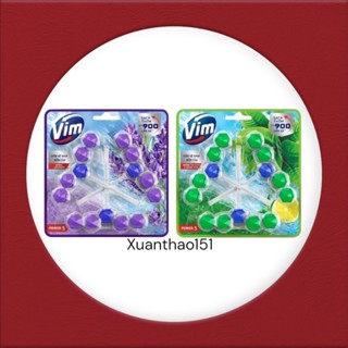 (HỎA TỐC, HCM) Vỉ 3 Viên treo bồn cầu VIM (3×50g/vỉ) (Hương Lavender/ Trà xanh)
