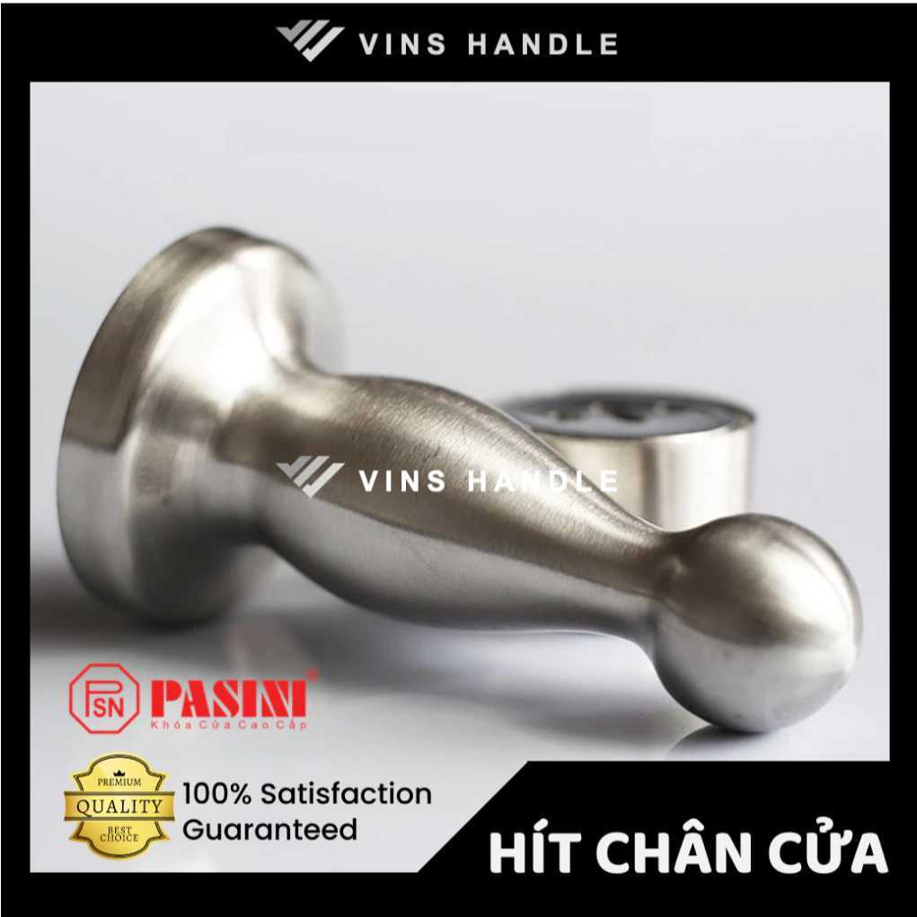[H68] HÍT CHÂN CỬA INOX NAM CHÂM CHỐNG VA ĐẬP CỬA Pasini H68 - Chặn cửa nam châm
