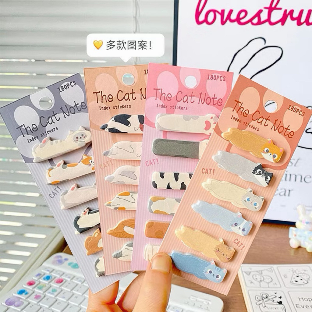 Tệp Giấy Note Phân Trang Đánh Dấu Sách The Cat Note Cute