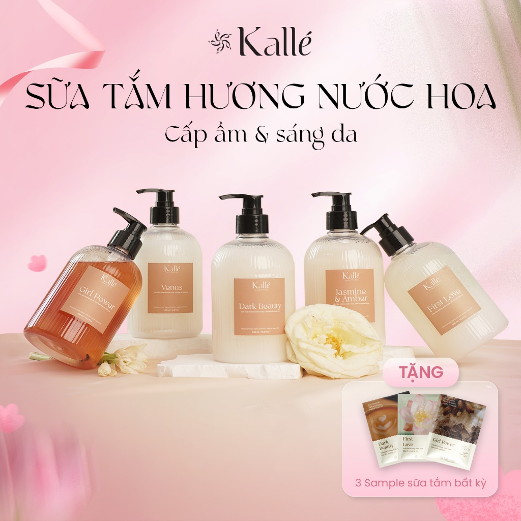  Sữa Tắm Hương Nước Hoa Kalle' Feum Thơm Lâu Trắng Da Dưỡng Ẩm Dung Tích 500ml | Kalle‘ Feum 