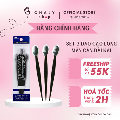 Dao cạo lông mày lông mặt Kai Nhật cán dài Kai Eye Brow Razor