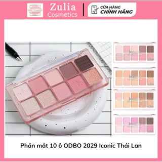  Bảng Phấn Mắt Odbo Iconic 10 ô Eyeshadow Palette Cute OD2029 Phấn Mắt 10 Ô Chất Phấn Mềm Mịn Bám Màu Tốt 