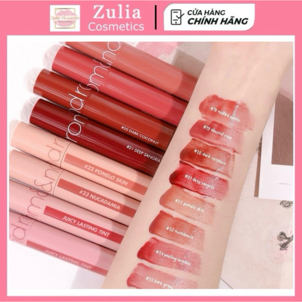 Son Tint Bóng Romand Hàn Quốc Juicy Lasting Tint Căng Mọng Môi 5.5g