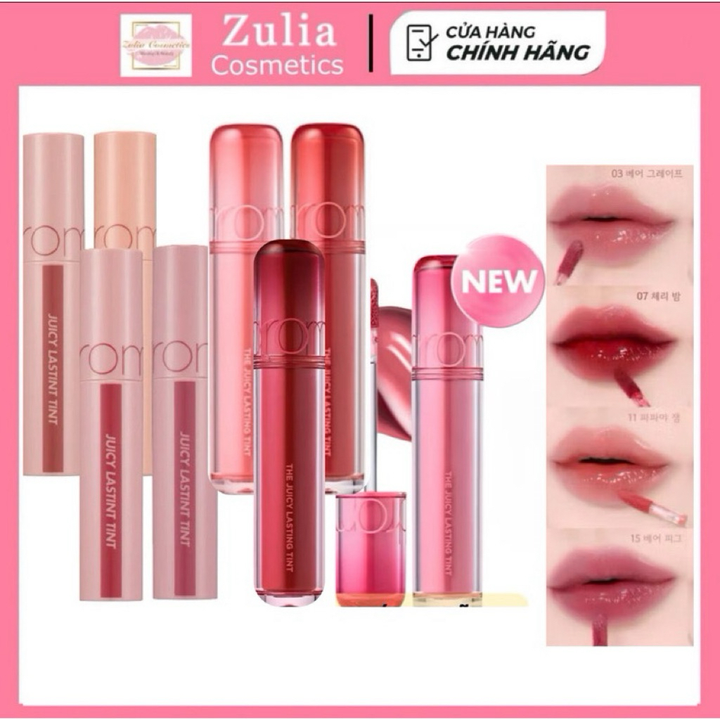[MẪU MỚI] Son Tint Bóng Romand The Juicy Lasting Tint 3.5g đủ màu