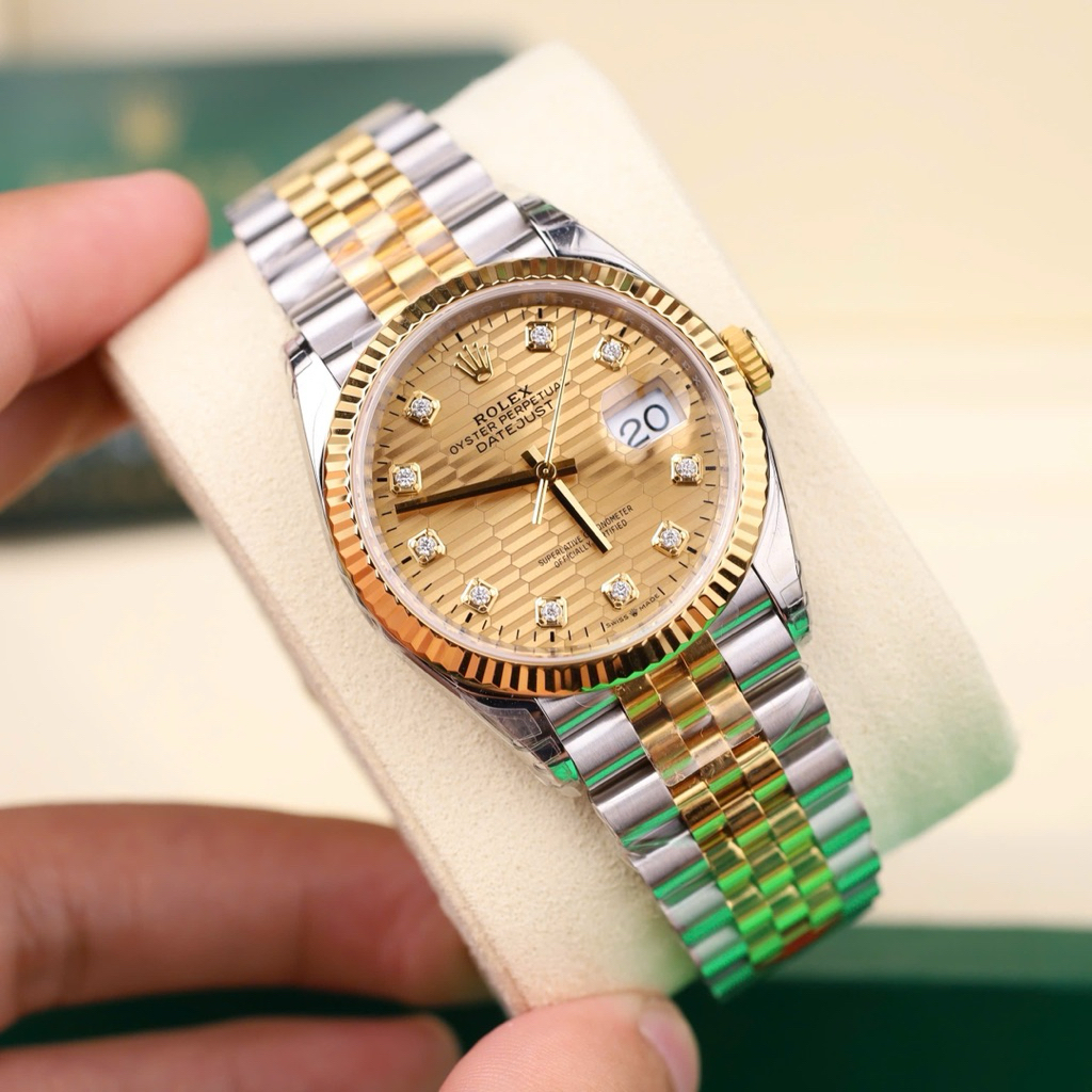 ROLEX Datejust 36MM VS factory Lõi máy Cal 3235 Dandong Vỏ thép 904L Kính Sapphire, chống nc 5ATM