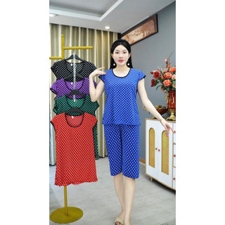 Bộ lửng thun lạnh tay con chấm bi