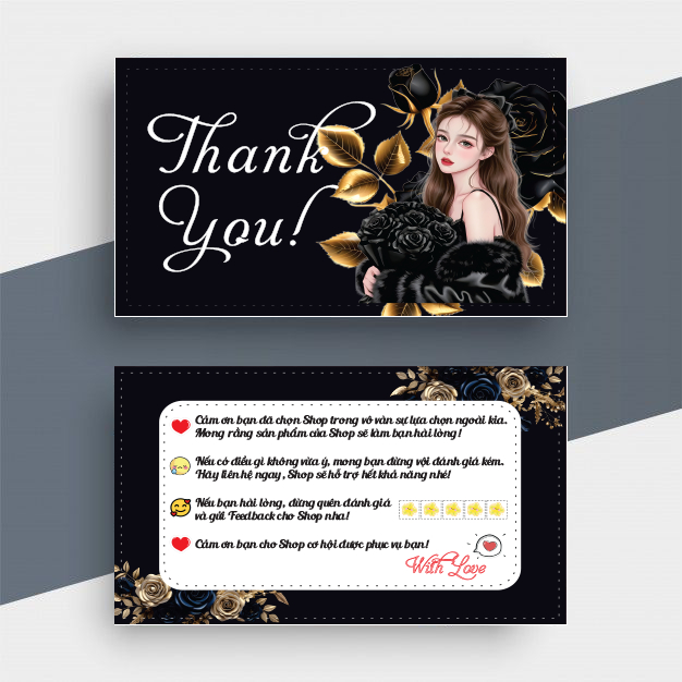 Mẫu thiệp Thank You Z8 - Gia Công In Ấn Pro