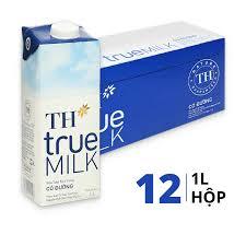 Thùng 12 hộp sữa tươi tiệt trùng có đường TH true MILK 1 lít