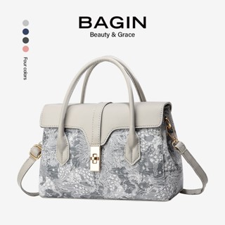 BAGIN Túi Xách Nữ  BST Túi Thêu Họa Tiết Nổi Tinh Tế Thanh Lịch Có Quai Xách