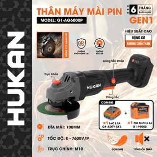 Máy mài pin HUKAN G1-AG6000P, Không chổi than 3 Tốc độ 10000v/p Công tắc bụng