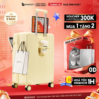  Vali Du Lịch Bamozo size 20 24 Vali kéo nhựa dẻo có ngăn đựng laptop chống va đập - BH 5 Năm_8806 